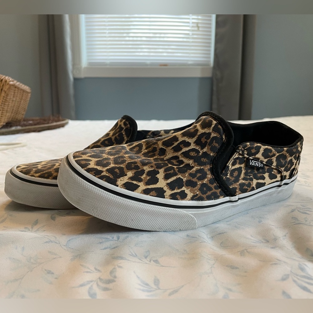 Vans Leopard Print Slip-On Shoes